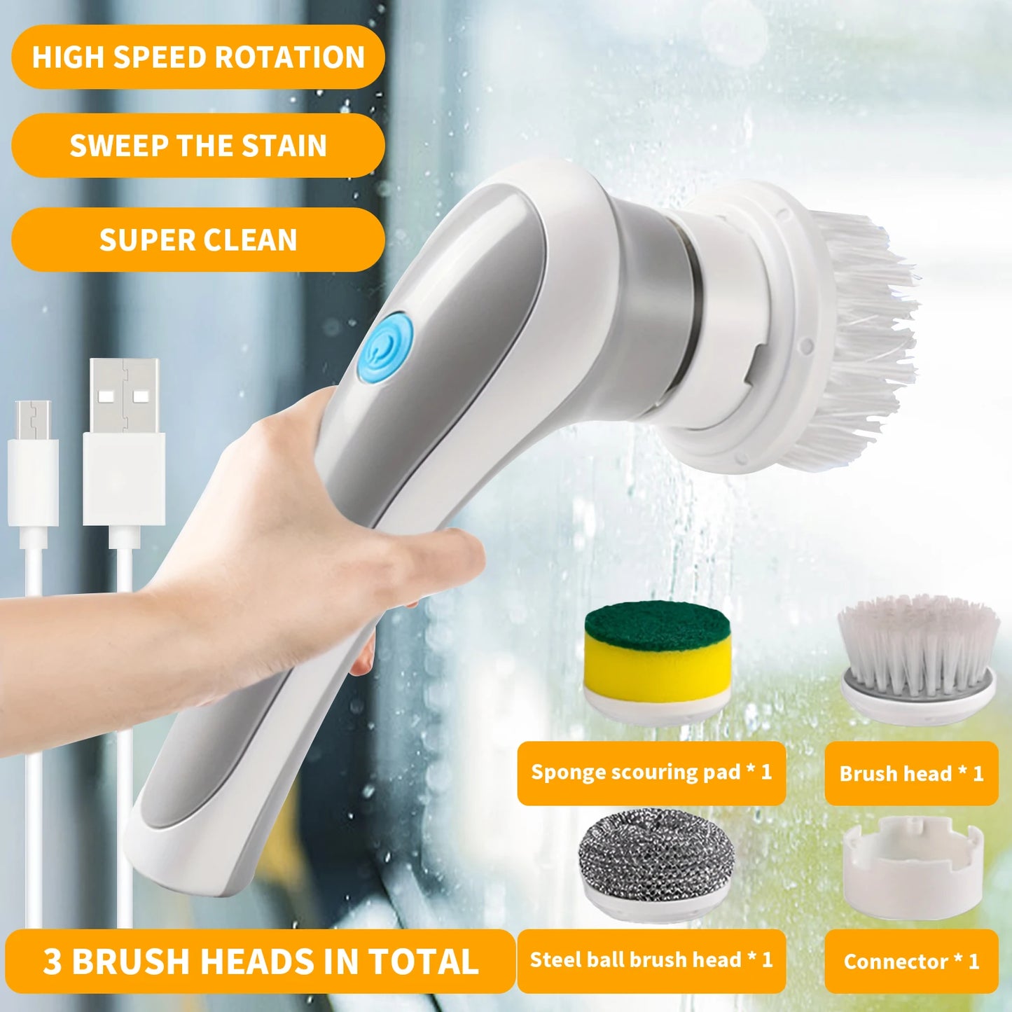 Wireless Electric Spin Scrubber Brush